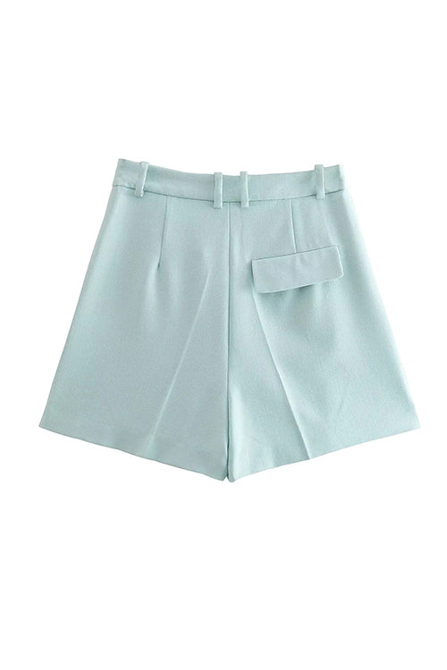 High Waist Wide Leg Pocketed Shorts