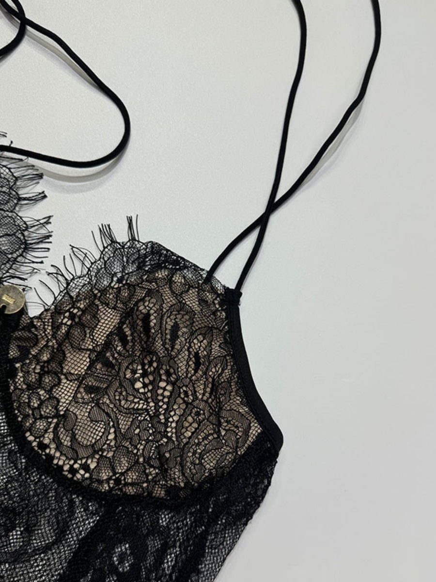 Deep V Perspective Lace Camisoles
