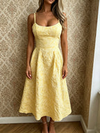 Jacquard Backless Long Dress
