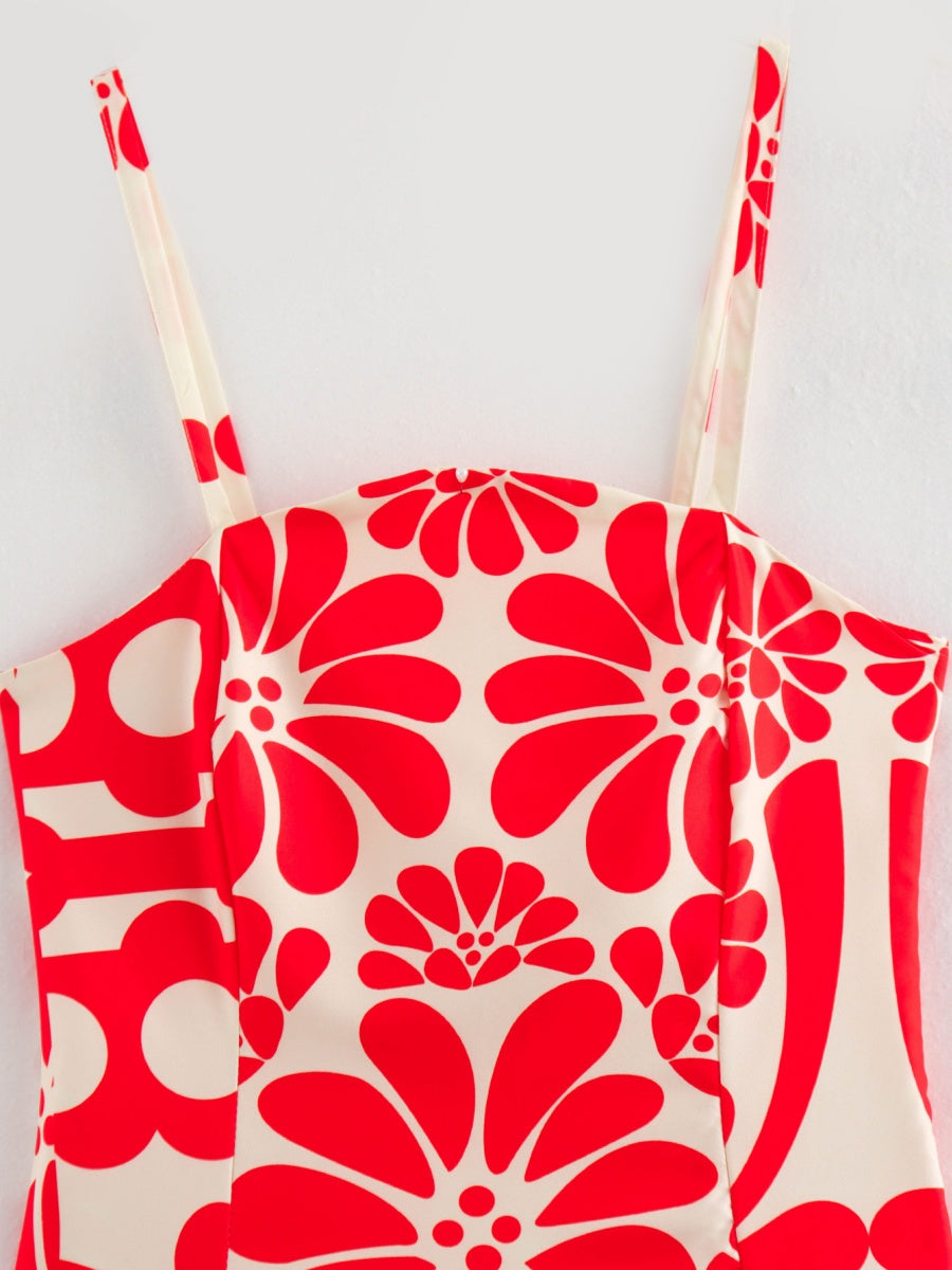 Printed Vacation Camisoles Maxi Dresses