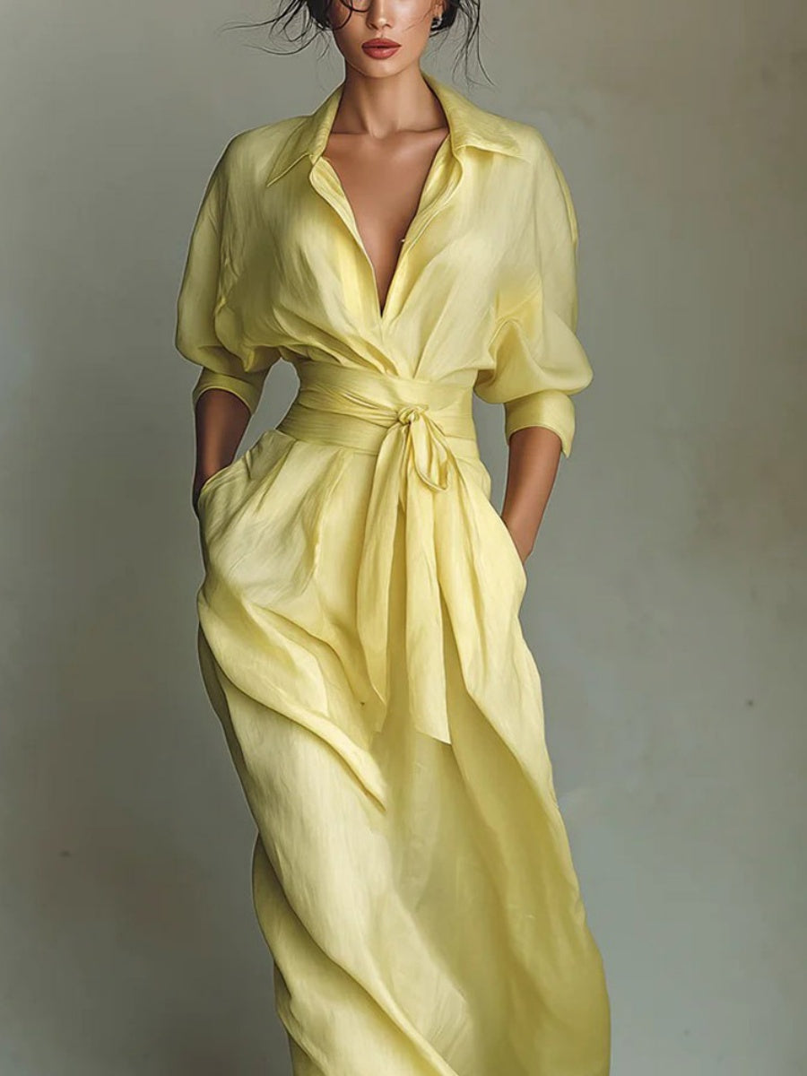 Lace Up Shirt Dress Sun Protection Shirt Maxi Dresses