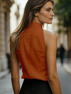 Stand-up Collar Sleeveless Vest