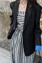 Elegant Casual Colorblock Blazer