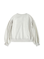 Solid Color Label Embellished Oversized Hoodie