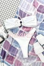 | Bandeau Bikini with Ring Neckline