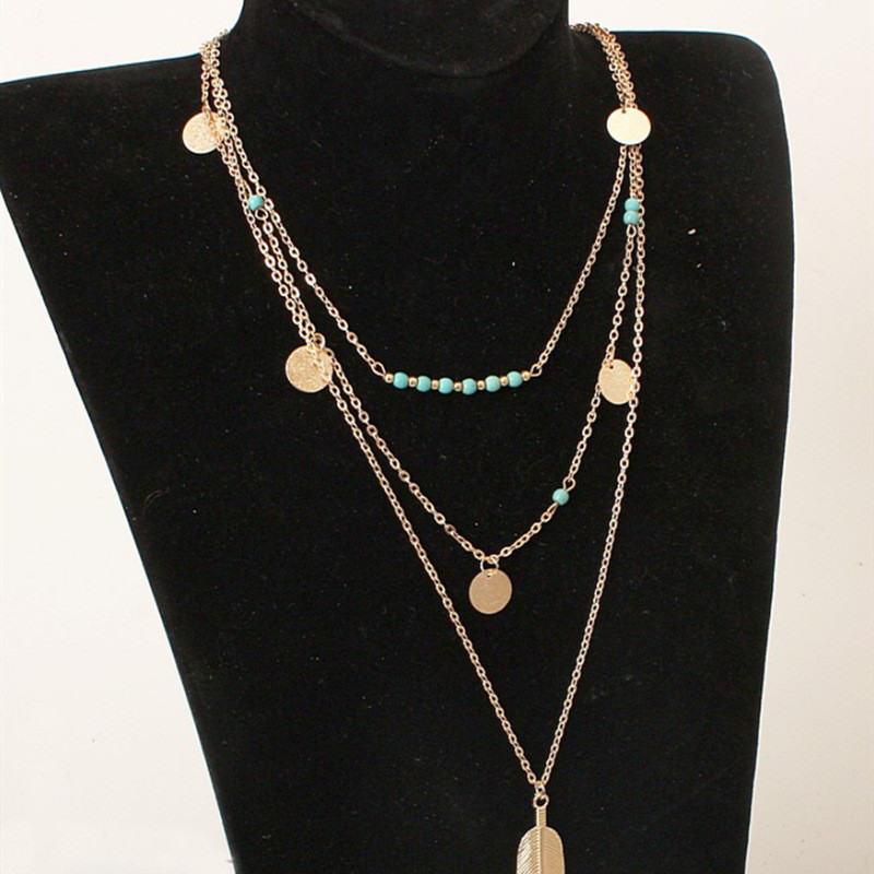 Vintage Simplicity Geometric Solid Patchwork Necklaces