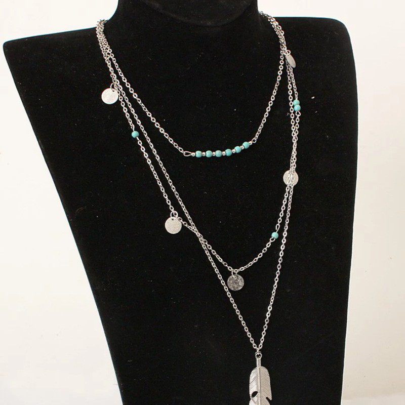 Vintage Simplicity Geometric Solid Patchwork Necklaces