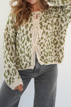 Colorblock Stripe Embroidered Cardigan