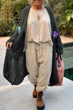Casual Elegant Solid Appliques Weave Cardigan Collar Outerwear