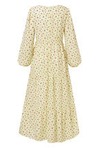 Elegant Floral Patchwork V Neck Printed Dress Dresses(5 Colors)