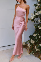 Thalia Statement Plain Dresses with Slanted Collar and Wrap Skirt Designer Edit