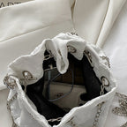 Casual Solid Patchwork Chains Bags