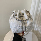 Casual Solid Patchwork Chains Bags
