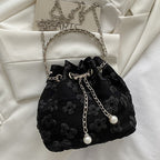 Casual Solid Patchwork Chains Bags