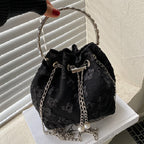 Casual Solid Patchwork Chains Bags