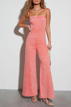 Casual Simplicity Solid Make Old Regular Jumpsuits