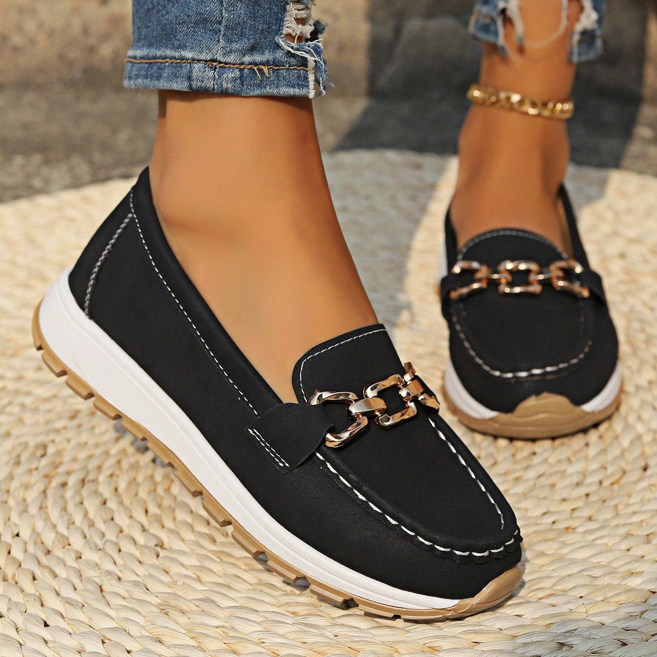 AmyVictoria | Flat Buckle Loafers
