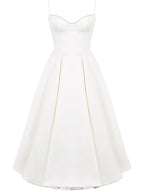 White Tulle Midi Dress