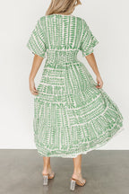 Gloria Exclusive Printed Vintage Holiday Dresses with Striped Print, Patchwork and V Neck Evening Wear Edit