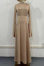 Elegant Solid Slit Half A Turtleneck Waist Skirt Dresses(3 Colors)