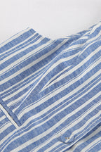 Work Elegant Striped Contrast V Neck Sleeveless Two Pieces