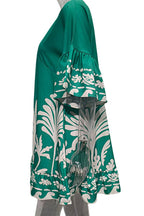 Casual Floral Patchwork V Neck A Line Dresses