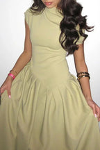 Susana Timeless , a Line Dresses with a Plain Pleat and Slanted Collar Boutique Collection