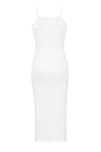 Celebrities Stripe Backless Slit Patchwork Spaghetti Strap Long Dresses