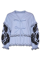 Casual Solid Color Hollow Out Lace Up Patchwork V Neck Blouses(3 Colors)