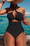 Sexy Solid Color Hollow Out Backless Belted Swimwears (With Paddings)(4 Colors)