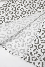 Casual Street Leopard Print Patchwork Turndown Collar Long Sleeve Two Pieces