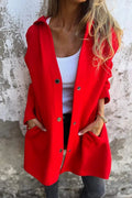 Casual Street Solid Color Pocket Buttons Outerwear