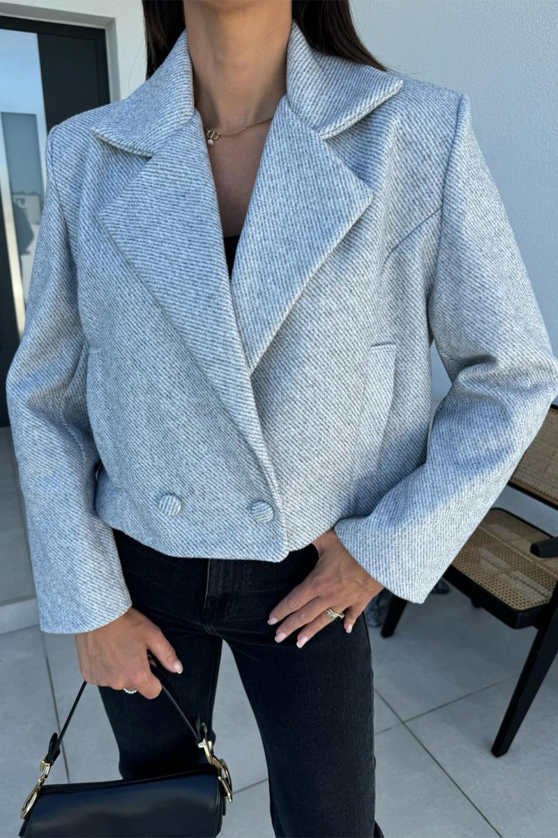 Casual Daily Solid Color Buttons Gross Turn-back Collar Outerwear