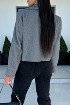 Casual Daily Solid Color Buttons Gross Turn-back Collar Outerwear
