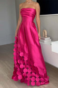 Lucía Timeless Casual Ruched Strapless Patchwork Prom Evening Dresses Boutique Collection