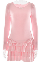Sexy Ruffle O Neck A Line Dresses