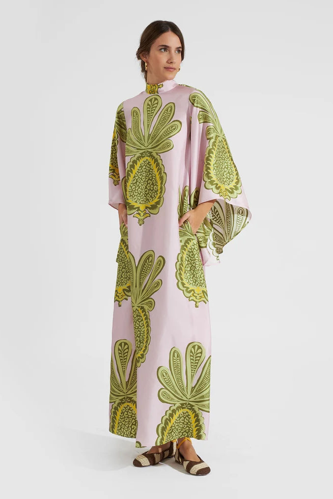 Natalia Aesthetic Big Pineapple Pink Magnifico Dress Elevated Occasion Wear
