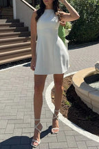 Flora Minimalist Daily Celebrities Sleeveless O Neck Dresses (4 Colors) Elevated Occasion Wear