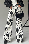 Casual Street Geometric Print Contrast Straight High Waist Speaker Full Print Bottoms