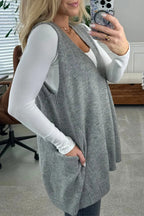 Casual Daily Solid Color Pocket V Neck Tops