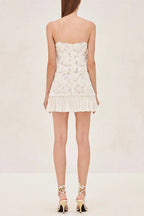 Elegant Solid Color Flower Shape U Neck Sling Dresses