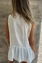 Casual Buttons Pleated Flounce Turndown Collar Blouses(3 Colors)