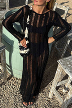 Sexy Solid Color Lace Up Backless Swimwears Cover Up