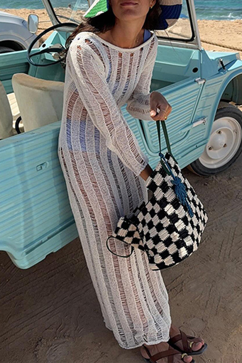 Sexy Solid Color Lace Up Backless Swimwears Cover Up