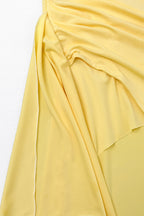 Bianca Exclusive Strapless Evening Dresses with Slit and Flounce Premium Wardrobe Essential