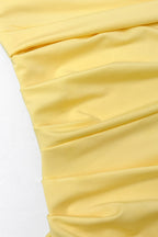Bianca Exclusive Strapless Evening Dresses with Slit and Flounce Premium Wardrobe Essential