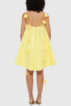 Sexy Flower Shape Square Neck Sling Dresses