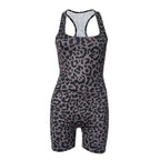 Square neck leopard print tank short pant set  | Festival Outfits Women