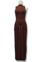 Casual Ruched O Neck Long Dresses(3 Colors)