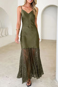 Sexy Lace V Neck Sling Dresses